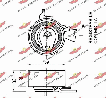 Tensioner Pulley, timing belt