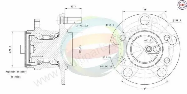 Wheel Bearing Kit (70-080036)