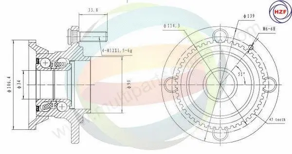 Wheel Bearing Kit (70-080005)