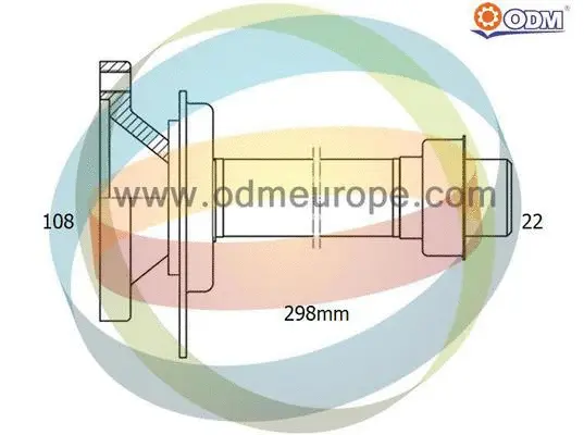 Stub Axle, differential (16-210070)