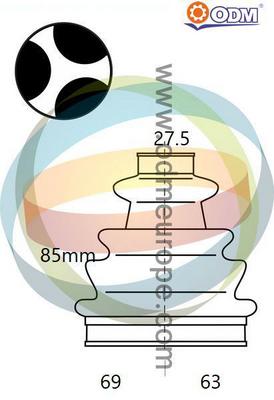 Bellow Kit, drive shaft (21-990569)