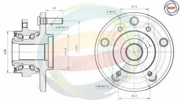 Wheel Bearing Kit (70-350124)