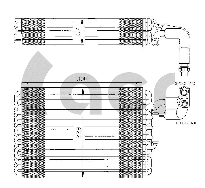 Evaporator, air conditioning (310023)