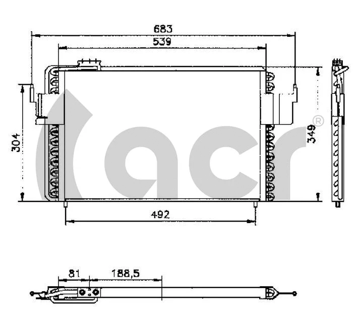 Condenser, air conditioning (300165)