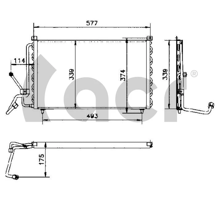 Condenser, air conditioning (300170)