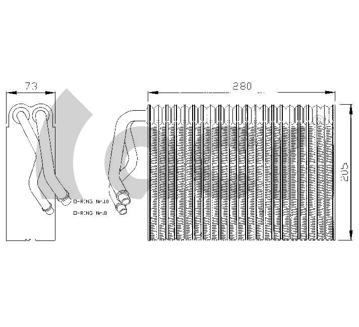 Evaporator, air conditioning (310006)