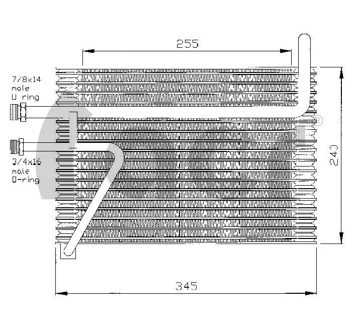 Evaporator, air conditioning (310014)