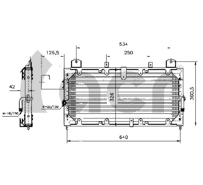 Condenser, air conditioning (300207)