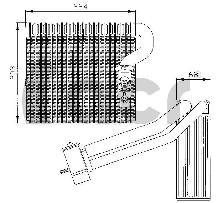 Evaporator, air conditioning (310124)