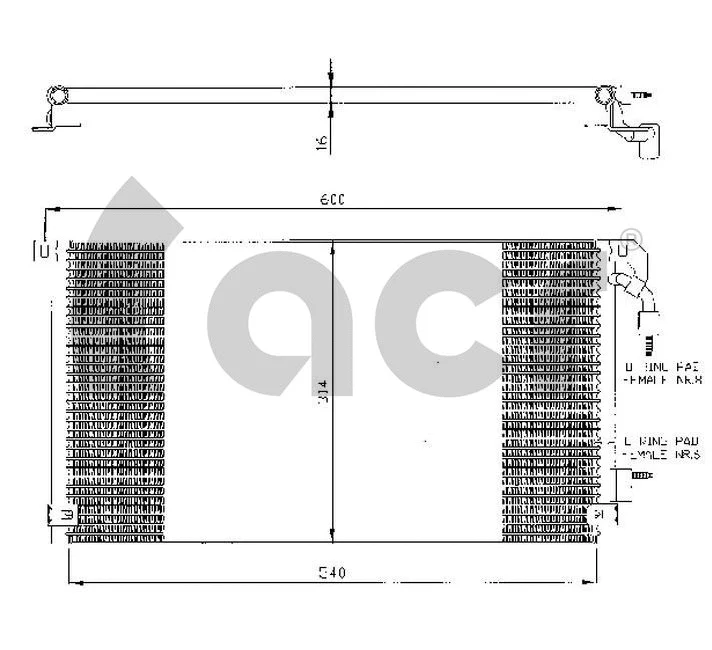 Condenser, air conditioning (300359)