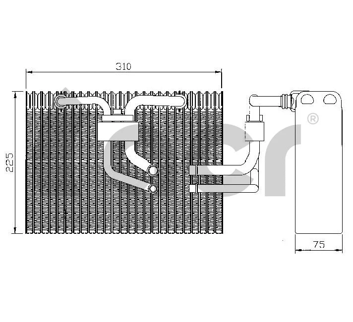 Evaporator, air conditioning (310156)