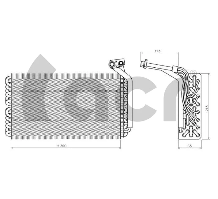 Evaporator, air conditioning (310178)