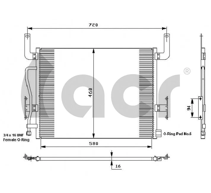 Condenser, air conditioning (300580)
