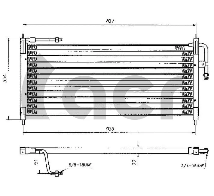Condenser, air conditioning (300250)