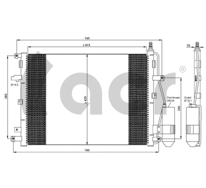 Condenser, air conditioning