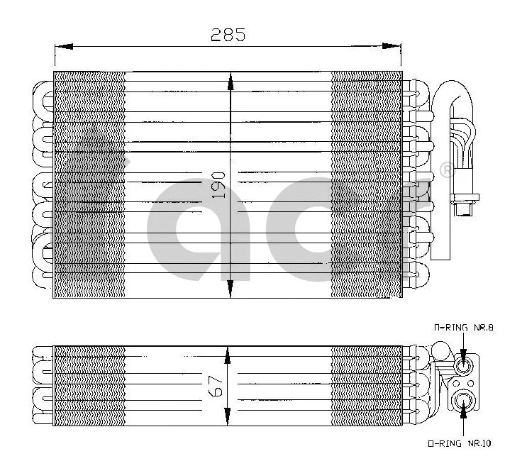 Evaporator, air conditioning (310013)
