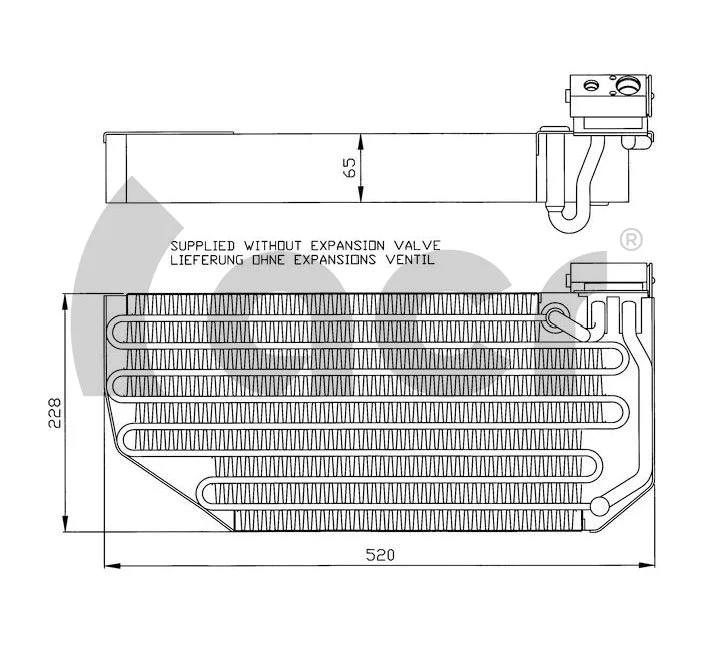 Evaporator, air conditioning (310163)