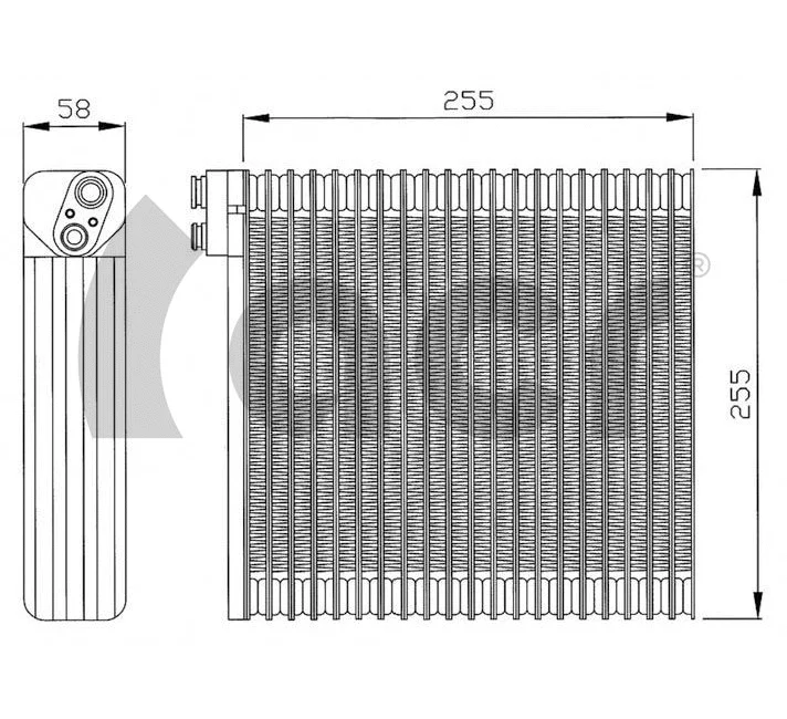 Evaporator, air conditioning (310168)