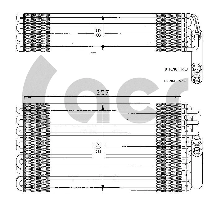 Evaporator, air conditioning (310002)