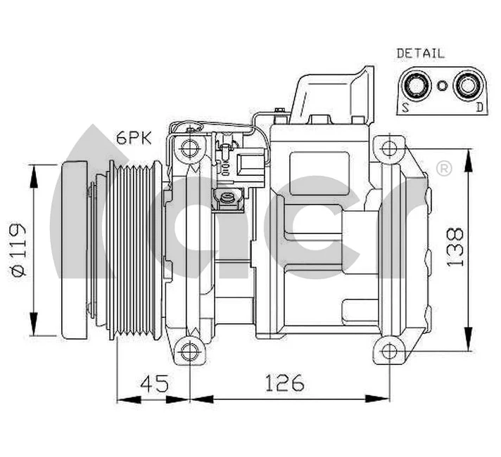 Compressor, air conditioning (134427)
