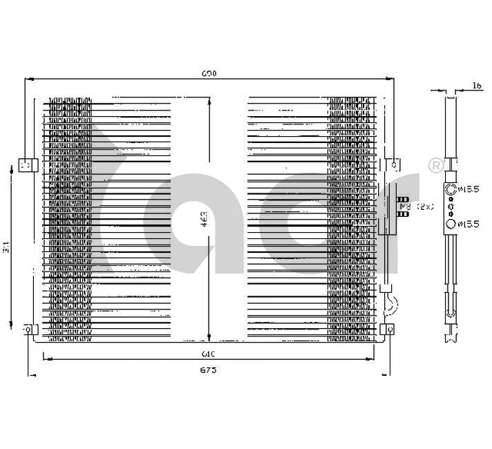 Condenser, air conditioning (300310)