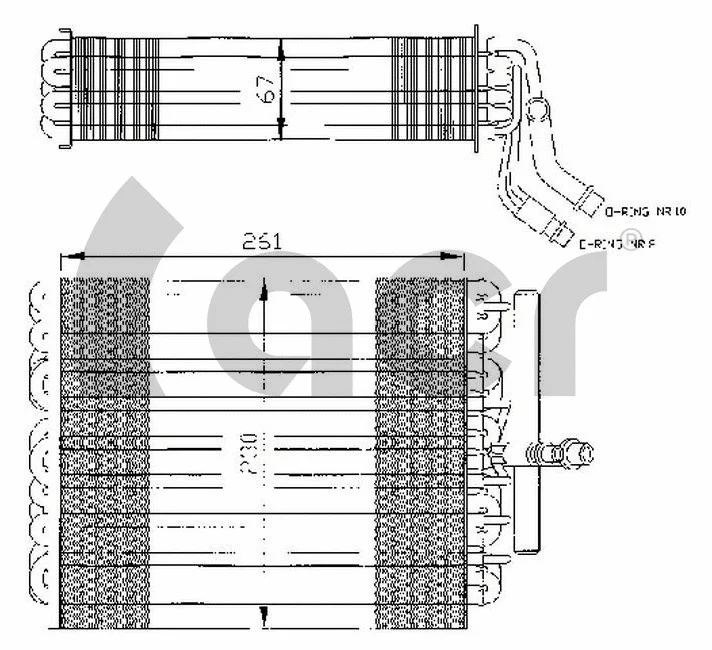 Evaporator, air conditioning (310037)
