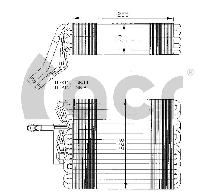 Evaporator, air conditioning (310020)