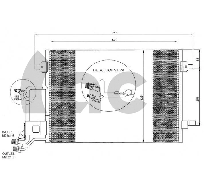 Condenser, air conditioning (300324)