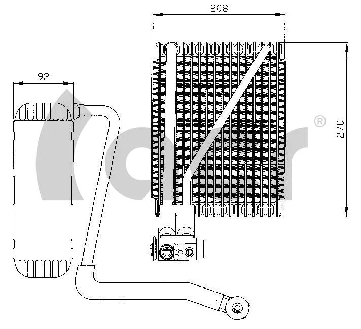 Evaporator, air conditioning (310030)