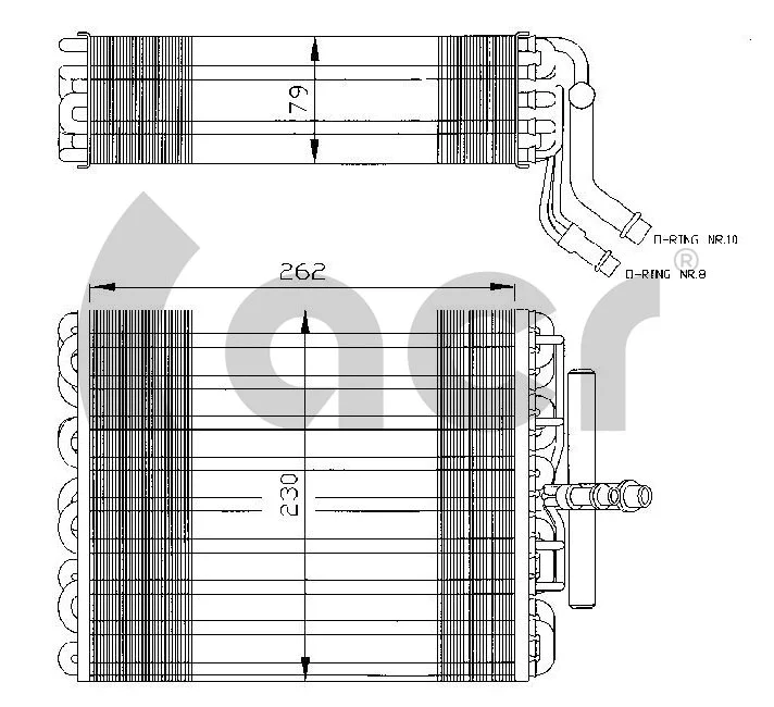 Evaporator, air conditioning (310038)