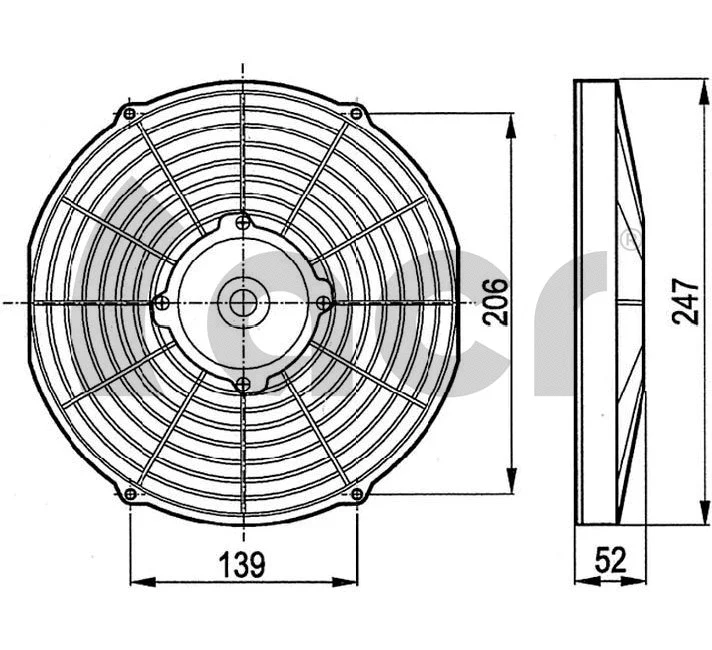 Fan, engine cooling (166010)