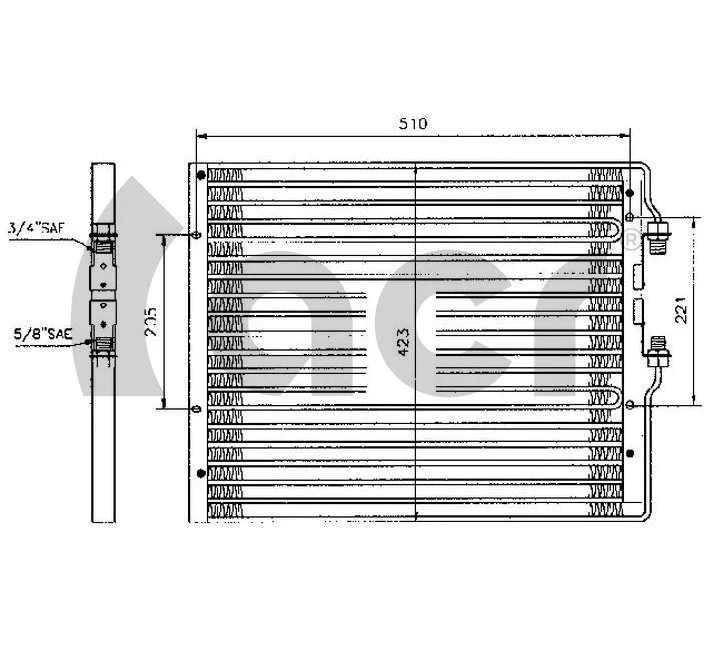 Condenser, air conditioning (300136)