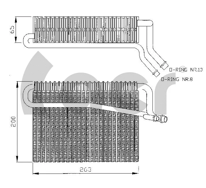 Evaporator, air conditioning (310135)