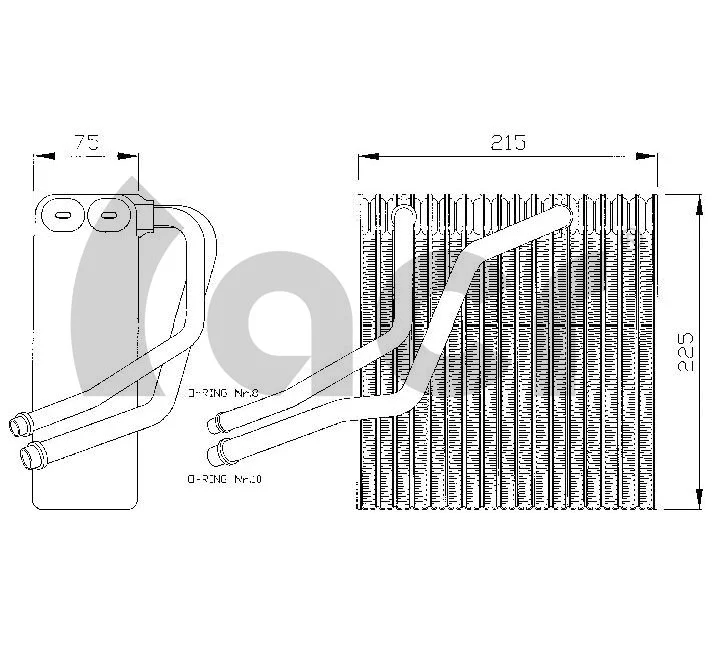 Evaporator, air conditioning (310130)