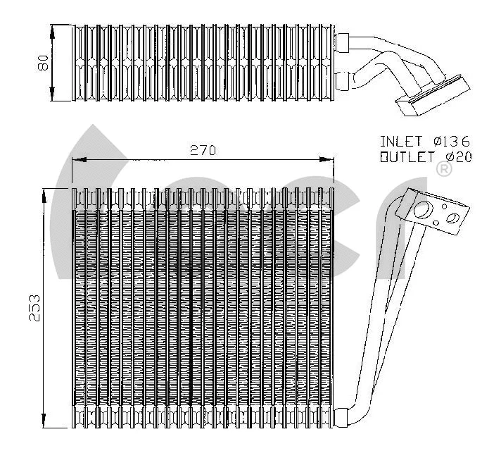 Evaporator, air conditioning (310103)