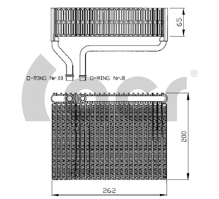 Evaporator, air conditioning (310155)