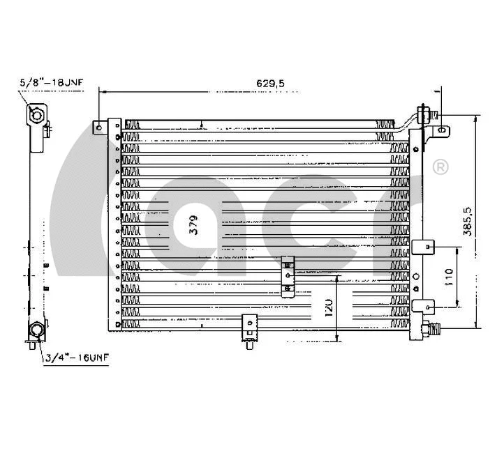 Condenser, air conditioning (300135)