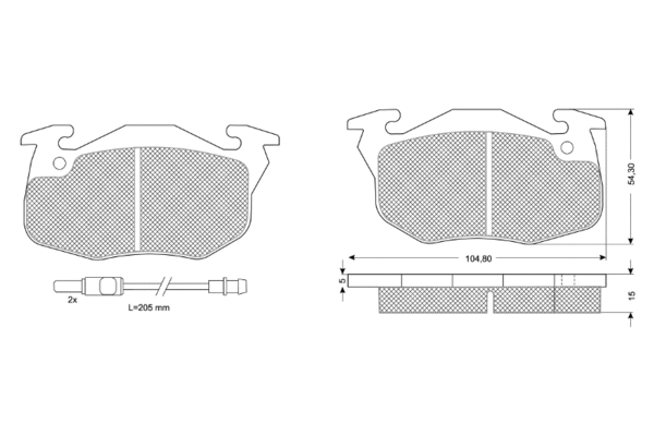 Brake Pad Set, disc brake (PF10342)