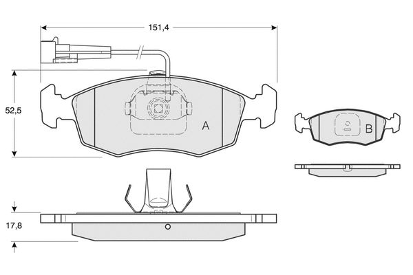 Brake Pad Set, disc brake (PF1411)