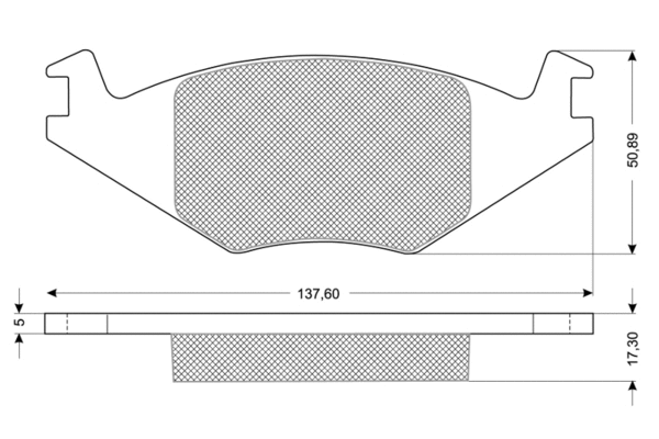Brake Pad Set, disc brake (PF1015)