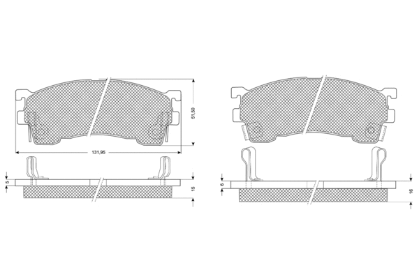 Brake Pad Set, disc brake (PF1102)