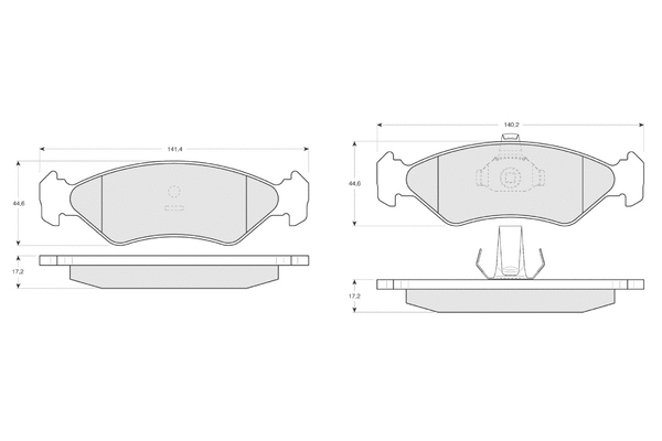 Brake Pad Set, disc brake (PF1254)