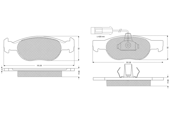 Brake Pad Set, disc brake (PF10711)
