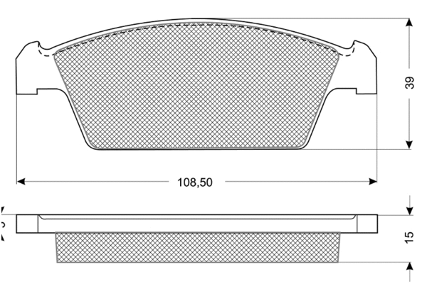 Brake Pad Set, disc brake (PF1075)