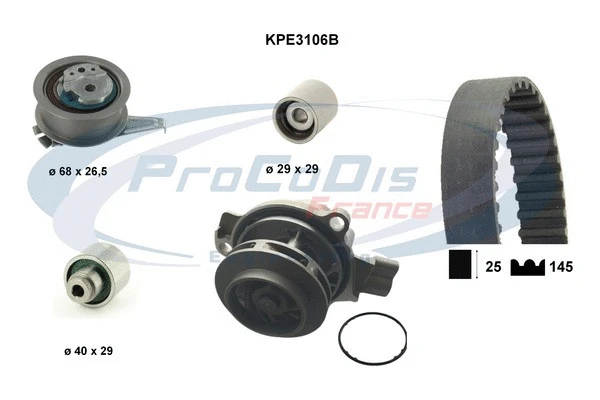 Water Pump & Timing Belt Kit (KPE3106B)