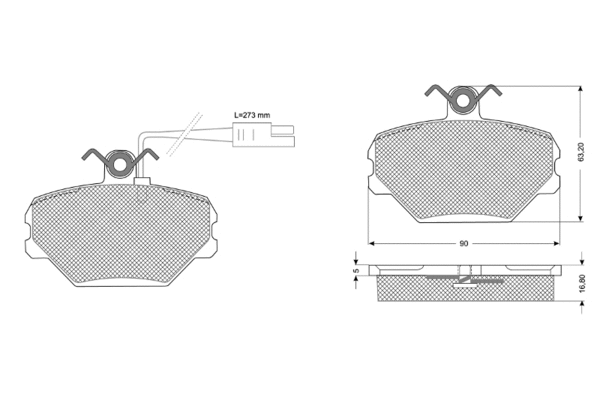 Brake Pad Set, disc brake (PF10391)