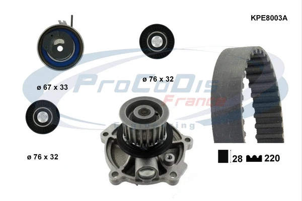 Water Pump & Timing Belt Kit (KPE8003A)