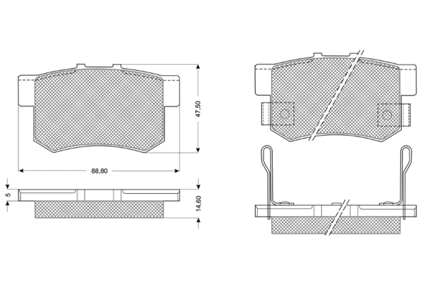 Brake Pad Set, disc brake (PF1100)