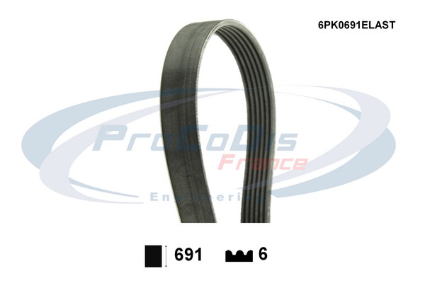 V-Ribbed Belt (6PK0691ELAST)