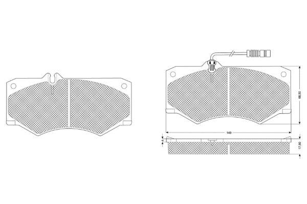Brake Pad Set, disc brake (PF10201)